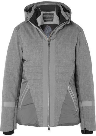 Kjus - Sella Hooded Paneled Wool-blend Down Ski Jacket - Gray