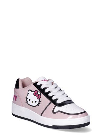 Hello Kitty by Sanrio Women's Pink Casual Court Sneakers, Sizes 6-11, Regular Width - Walmart.com