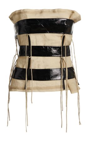 Mason Leather-Silk Corset Top By Christopher Esber | Moda Operandi