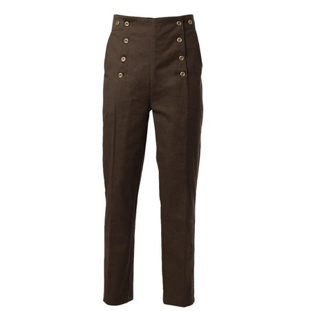 men high waisted brown victorian vintage pants