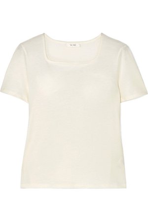 The Row | Jackie cotton and cashmere-blend T-shirt | NET-A-PORTER.COM