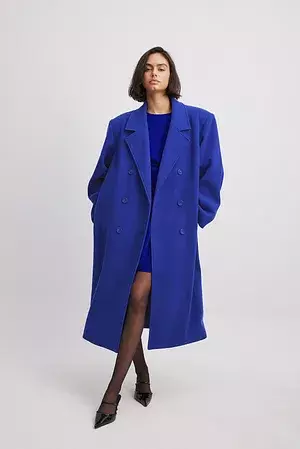 Oversized Coat Blue | NA-KD