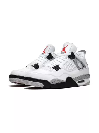 Jordan Air Jordan 4 Retro OG "White Cement" Sneakers - Farfetch