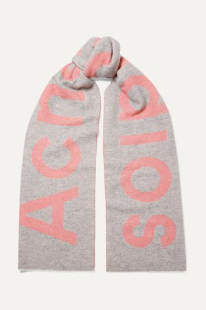 Acne Studios | Toronty intarsia wool-blend scarf | NET-A-PORTER.COM