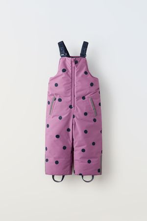WATER REPELLENT AND WIND RESISTANCE POLKA DOT SNOW OVERALLS SKI COLLECTION - Mauve | ZARA United States