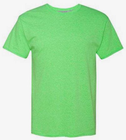 neon green crew neck t shirt t-shirt tee short sleeve bright green light