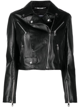 Dolce & Gabbana Calf Leather Biker Jacket - Farfetch