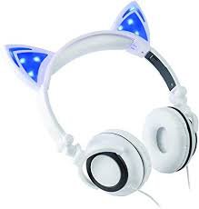 white cat headphones