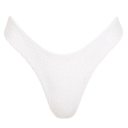 Azarha Matte White Ruched Bikini Bottom | Lahana Swim