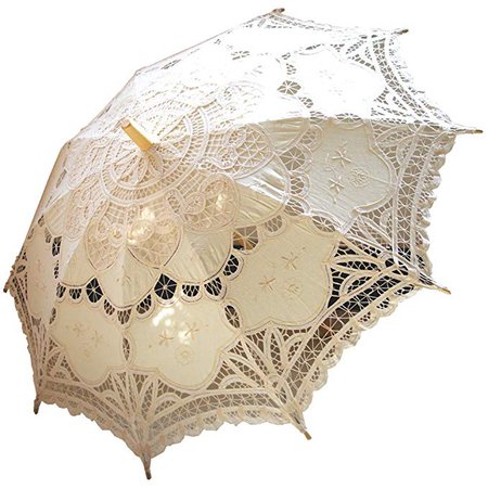 Amazon.com: AEAOA Handmade Ivory Lace Parasol Umbrella Wedding Bridal 30 Inch Adult Size: Garden & Outdoor