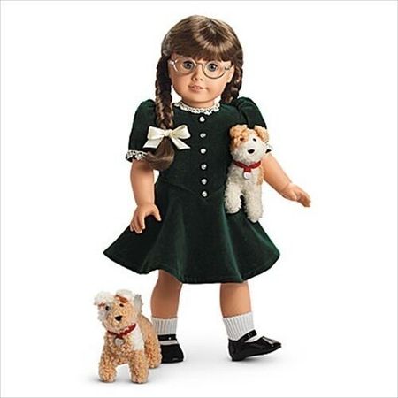 American Girl Molly CHRISTMAS DRESS green velvet NO (shoes,socks,dogs,doll) | eBay