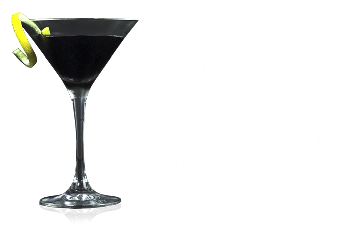 Black cocktail silhouette