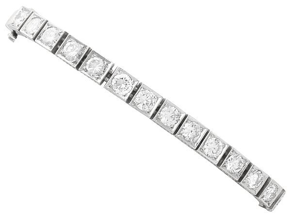 Antique Diamond Bracelet 18k White Gold | AC Silver