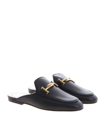 Tod's Tod's Double T Mules - Black - 10955671 | italist