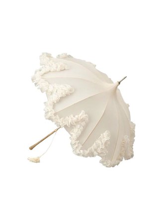 umbrella sun lace white cream