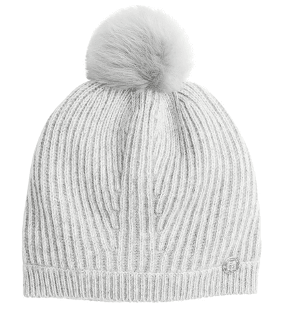 light grey snow hat