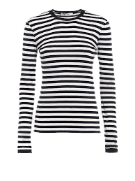 striped shirt white and black