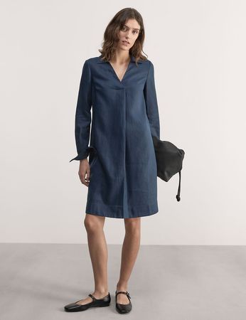Pure Linen Knee Length Shift Dress | JAEGER | M&S