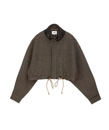 LOGAN - Cropped sports jacket - Houndstooth