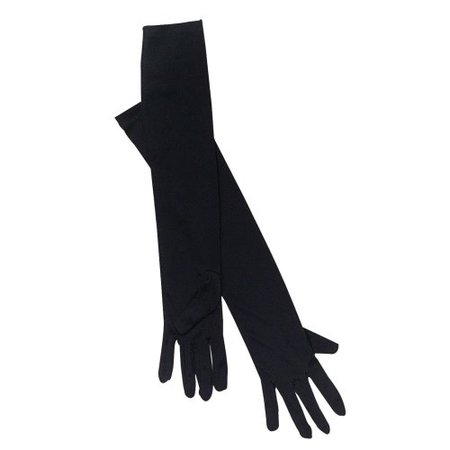 Long Black Satin Opera Gloves - fancy dress gloves black opera long ladies flapper accessory 20s evening FANCY DRESS LADIES LONG BLACK GLOVES OPERA on OnBuy