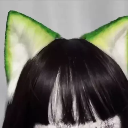 kemmonomimi cat ears green and white | Mercari