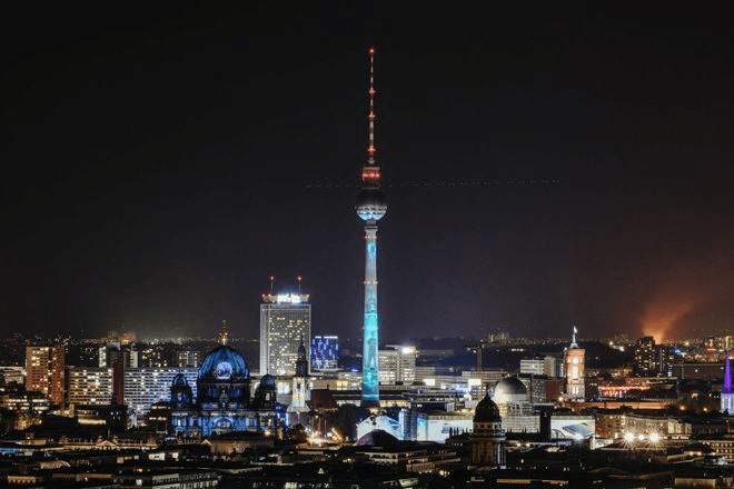 beeline Germany skyline night