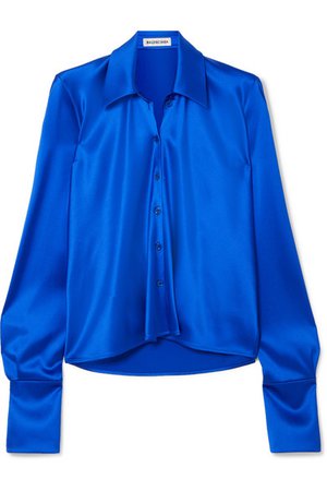 Balenciaga | Draped satin blouse | NET-A-PORTER.COM