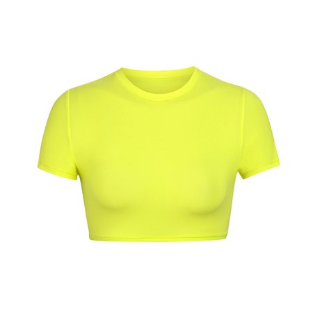 Fits Everybody Super Cropped T-Shirt - Neon Lime | SKIMS
