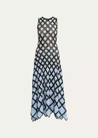 Ulla Johnson Ianna Sleeveless Crochet Midi Handkerchief Dress - Bergdorf Goodman