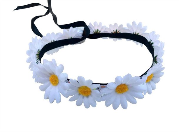 flower daisy headband white