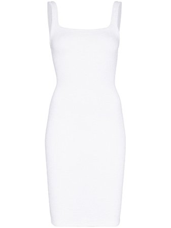 Shop Hunza G square-neck sleeveless minidress with Express Delivery - FARFETCH