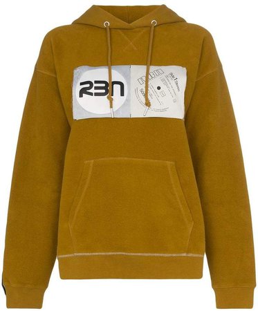 RBN X logo patch cotton hoodie