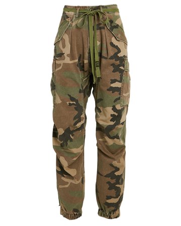 R13 Camouflage Drop Crotch Cargo Pants | INTERMIX®
