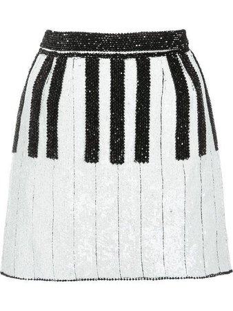 Balmain Embellished leather mini skirt