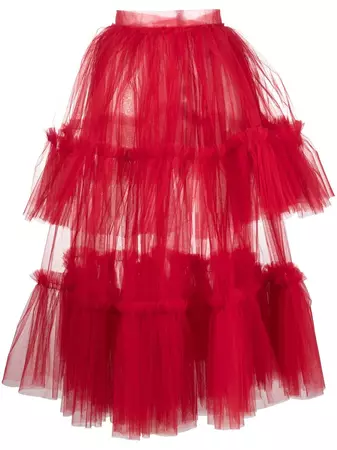 Act N°1 Tiered Tulle Midi Skirt - Farfetch