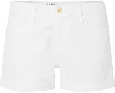 Le Cutoff Denim Shorts - White