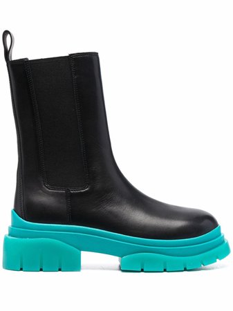 Ash contrasting-sole Leather Boots - Farfetch
