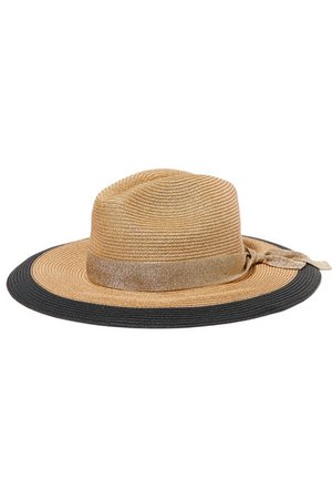 Eres | Jo grosgrain-trimmed woven paper hat | NET-A-PORTER.COM
