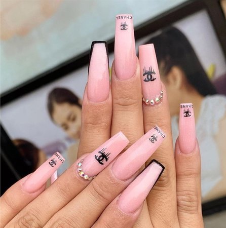 Powder Pink Chanel Nail
