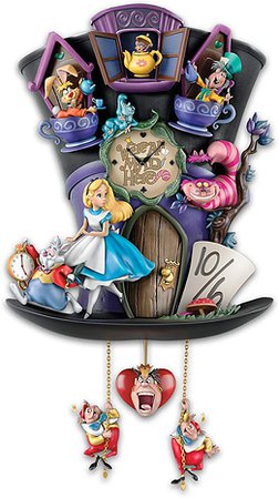 Disney Alice In Wonderland Mad Hatter Cuckoo Clock by The Bradford Exchange: Amazon.ca: Home & Kitchen