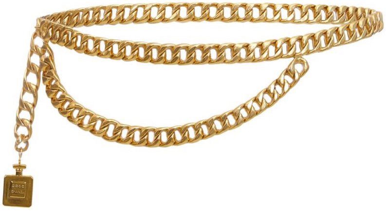 gold Chanel belt