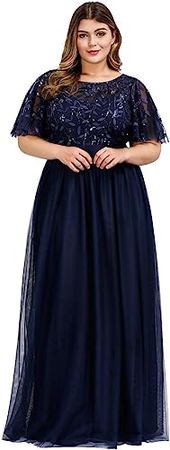 Amazon.com: Alisapan Womens Plus Size Sequin Long Formal Evening Dresses 0904 : Clothing, Shoes & Jewelry