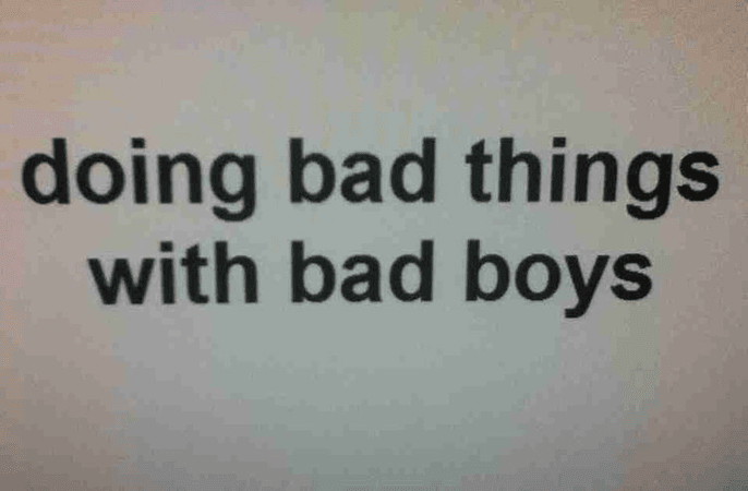 doing bad things with bad boys