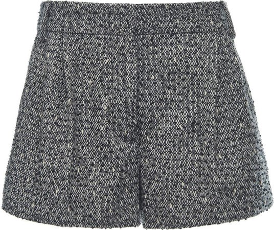 Valentino Mid-Rise Wool Mini Shorts
