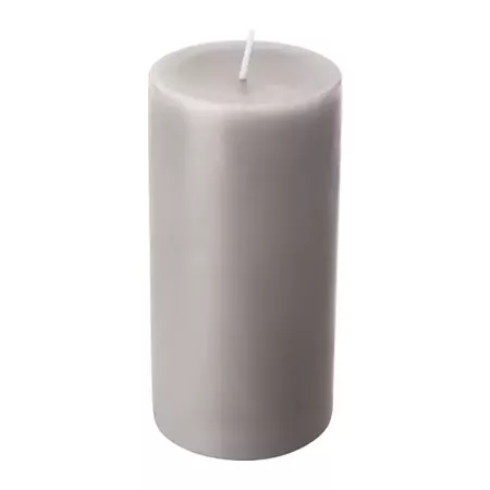 SINNLIG Scented block candle Nutmeg and vanilla/grey 14 cm - IKEA