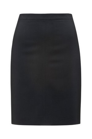 HUGO - Regular-fit pencil skirt in virgin wool blend