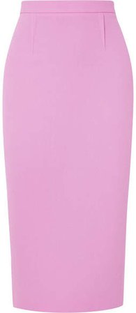Arreton Wool-crepe Pencil Skirt - Pastel pink