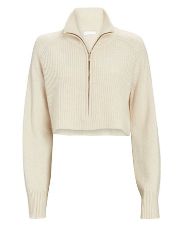 SABLYN Nash Cropped Half-Zip Sweater | INTERMIX®