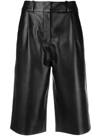 KASSL Editions faux-leather Bermuda Shorts - Farfetch