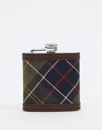 Barbour | Barbour classic tartan hipflask in green